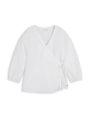Obrázek produktu TOMMY HILFIGER Halenka 'Relaxed Fit Pure Wrap Blouse' bílá