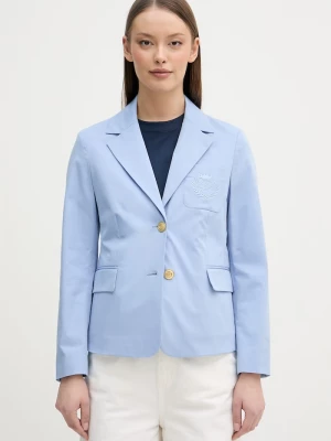 Obrázek produktu Tommy Hilfiger jednořadé sako dámské s bavlnou modrá