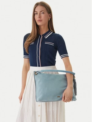 Obrázek produktu Tommy Hilfiger Kabelka Th Statement Leather Bag Suede AW0AW18402 Světle modrá