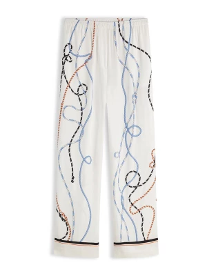 Obrázek produktu TOMMY HILFIGER Kalhoty 'Rope Print Relaxed Straight' světlemodrá / oranžová / černá / bílá