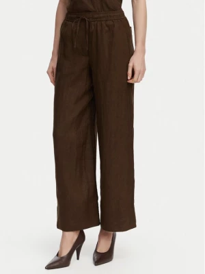 Obrázek produktu Tommy Hilfiger Kalhoty z materiálu WW0WW48970 Tmavě hnědá Wide Leg