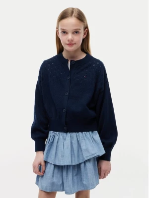 Obrázek produktu Tommy Hilfiger Kardigan Pointelle KG0KG09503 Tmavomodrá Relaxed Fit
