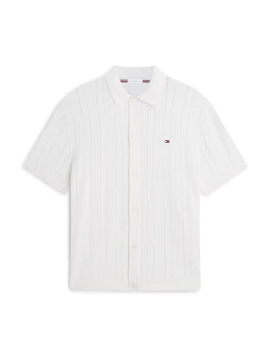 Obrázek produktu TOMMY HILFIGER Kardigan 'Relaxed Pointelle Short Sleeve With' bílá