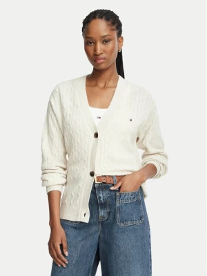 Obrázek produktu Tommy Hilfiger Kardigan UW0UW06630 Krémová Relaxed Fit