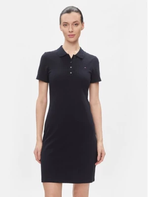 Obrázek produktu Tommy Hilfiger Každodenní šaty 1985 Slim Pique Polo Dress Ss WW0WW42048 Tmavomodrá Slim Fit