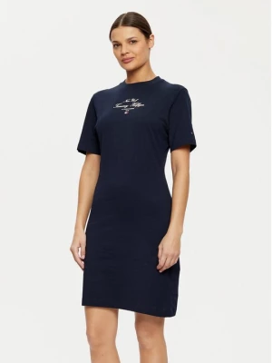 Obrázek produktu Tommy Hilfiger Každodenní šaty Short Sleeve Short Dress WW0WW43830 Tmavomodrá Slim Fit