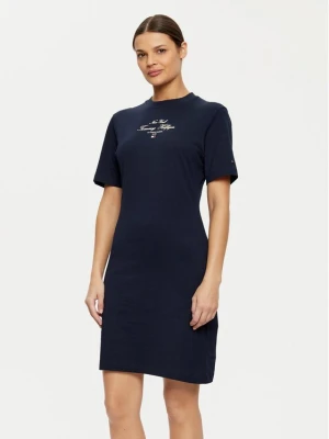 Obrázek produktu Tommy Hilfiger Každodenní šaty Short Sleeve Short Dress WW0WW43830 Tmavomodrá Slim Fit