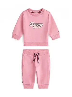 Obrázek produktu Tommy Hilfiger Kojenecká tepláková souprava Tommy Hilfiger růžová