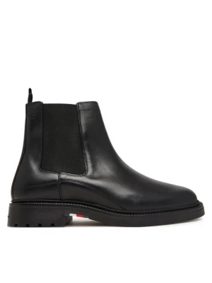 Obrázek produktu Tommy Hilfiger Kotníková obuv s elastickým prvkem Corporate Casual Lth Chelsea FM0FM05966 Černá