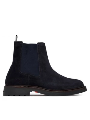 Obrázek produktu Tommy Hilfiger Kotníková obuv s elastickým prvkem Corporate Casual Suede Chelsea FM0FM05952 Tmavomodrá