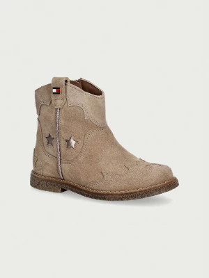 Obrázek produktu Tommy Hilfiger kotníkové boty dětské semišové béžová