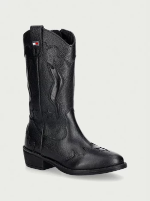 Obrázek produktu Tommy Hilfiger kovbojské boty dětské kožené černá