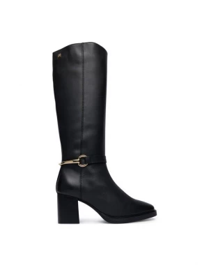 Obrázek produktu Tommy Hilfiger Kozačky Th Stud Heel Riding Knee Boot FW0FW09551 Černá