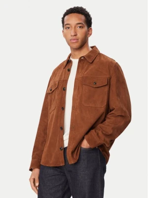 Obrázek produktu Tommy Hilfiger Kožená bunda MW0MW44839 Hnědá Oversize