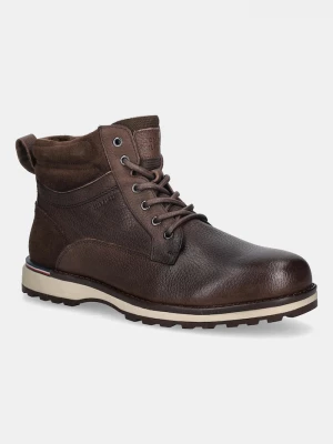 Obrázek produktu Tommy Hilfiger Kožené boty Tommy Hilfiger CORPORATE W LTH LACE BOOT hnědá