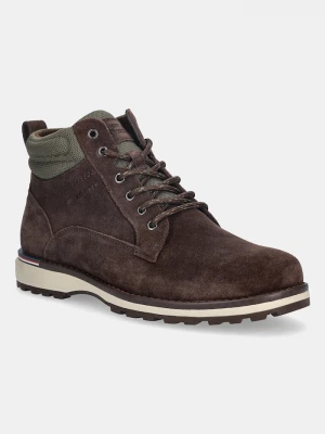 Obrázek produktu Tommy Hilfiger Kožené boty Tommy Hilfiger CORPORATE W SUEDE LACE BOOT hnědá