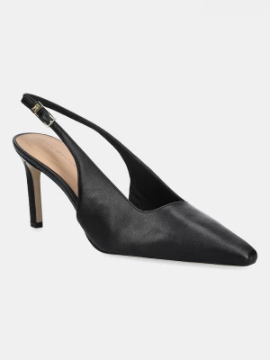 Obrázek produktu Tommy Hilfiger Kožené lodičky Tommy Hilfiger SQUARED TOE HIGH HEEL SLINGBACK černá