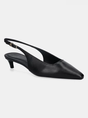 Obrázek produktu Tommy Hilfiger Kožené lodičky Tommy Hilfiger TH BUCKLE SLINGBACK LOW PUMP černá