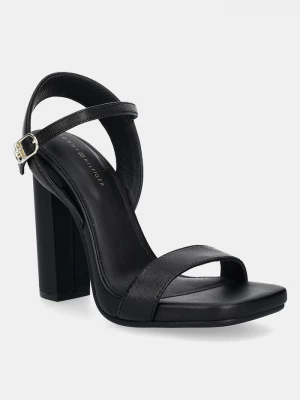 Obrázek produktu Tommy Hilfiger Kožené sandály Tommy Hilfiger HIGH HEEL LEATHER SANDAL černá