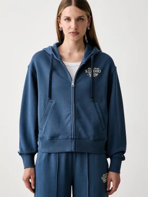 Obrázek produktu Tommy Hilfiger mikina s kapucí dámská s bavlnou modrá