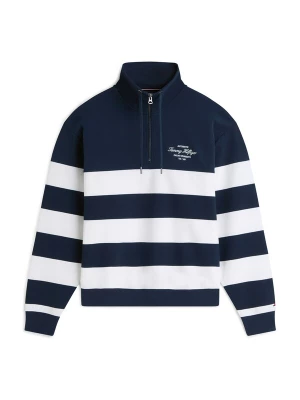Obrázek produktu TOMMY HILFIGER Mikina 'Stripe Quarter-zip' námořnická modř / bílá