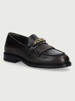 Obrázek produktu Tommy Hilfiger mokasíny dámské kožené TH CHAIN FRINGE LEATHER LOAFER hnědá