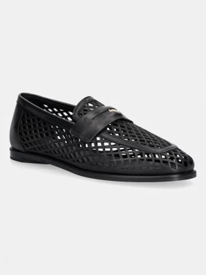 Obrázek produktu Tommy Hilfiger mokasíny dámské kožené TH COIN LTH LOAFER LASER CUT černá