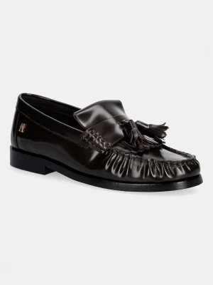 Obrázek produktu Tommy Hilfiger Mokasíny dámské kožené TH LOAFER TASSEL ABRASIVATO hnědá