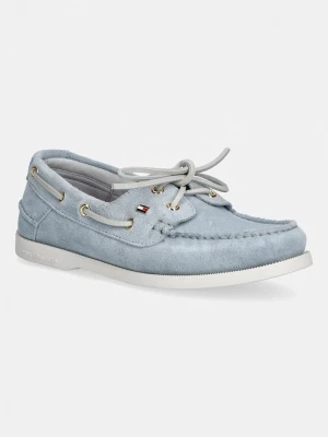 Obrázek produktu Tommy Hilfiger mokasíny dámské semišové HILFIGER SUEDE BOAT SHOE modrá