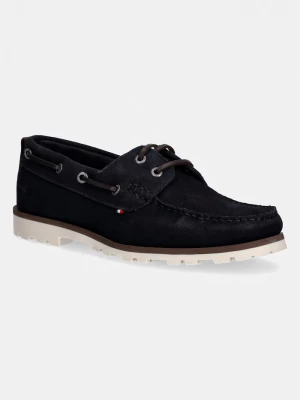 Obrázek produktu Tommy Hilfiger mokasíny pánské semišové HILIFGER LIGHT SDE BOAT SHOE námořnická modř