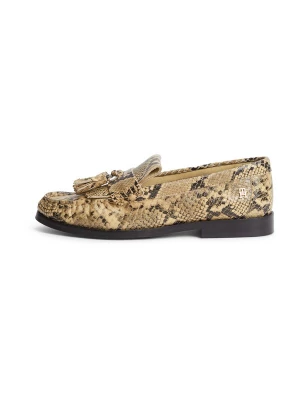 Obrázek produktu TOMMY HILFIGER Mokasíny 'Snake Print Tassel' béžová / černá
