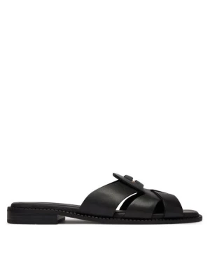 Obrázek produktu Tommy Hilfiger Nazouváky Leather Crest Square Toe Sandals FW0FW09126 Černá