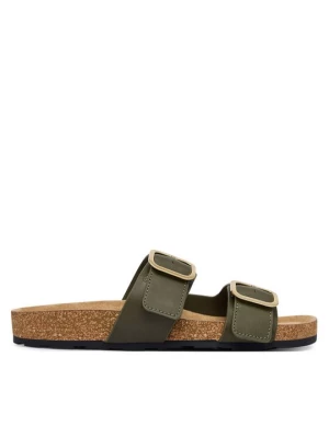 Obrázek produktu Tommy Hilfiger Nazouváky Leather Double Strap Cork Sandals FW0FW09118 Zelená