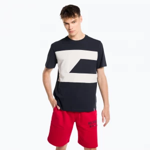 Obrázek produktu Tommy Hilfiger pánské tréninkové tričko Colorblocked Mix Media S / S blue
