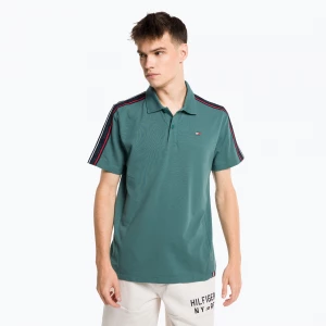Obrázek produktu Tommy Hilfiger pánské tréninkové tričko Textured Tape Polo zelené