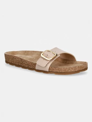 Obrázek produktu Tommy Hilfiger pantofle dámské kožené TH CLASSIC CORK SANDAL PEARL LTH béžová