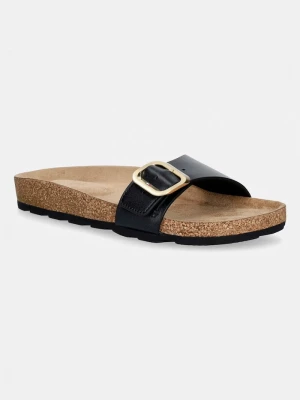 Obrázek produktu Tommy Hilfiger pantofle dámské kožené TH CLASSIC CORK SANDAL PEARL LTH černá