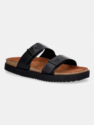 Obrázek produktu Tommy Hilfiger pantofle pánské kožené HILFIGER CHAMBRAY BEACH SANDAL černá
