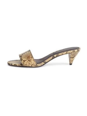 Obrázek produktu TOMMY HILFIGER Pantofle 'Snake Print Heeled' béžová / čokoládová