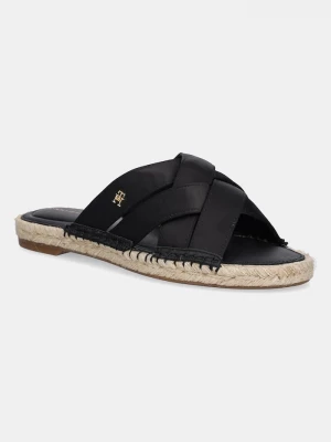 Obrázek produktu Tommy Hilfiger Pantofle SATIN ESPADRILLE MULE černá