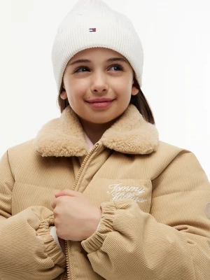 Obrázek produktu Tommy Hilfiger pletená čepice dětská bavlněná béžová