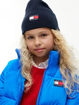 Obrázek produktu Tommy Hilfiger pletená čepice dětská bavlněná námořnická modř