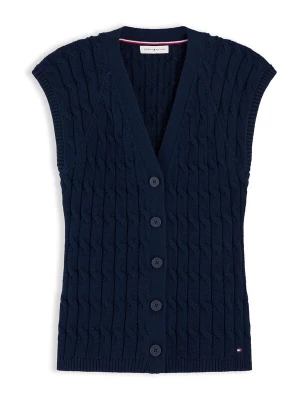 Obrázek produktu TOMMY HILFIGER Pletená vesta 'Cable Slim Sleeve' námořnická modř