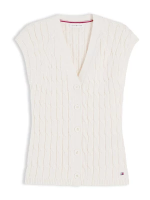 Obrázek produktu TOMMY HILFIGER Pletená vesta 'Cable Slim Sleeve' světle žlutá