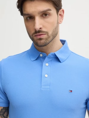 Obrázek produktu Tommy Hilfiger polo bavlněné elastanem fialová