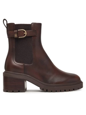 Obrázek produktu Tommy Hilfiger Polokozačky Block Heel Buckled Chelsea Boot FW0FW09577 Tmavě hnědá