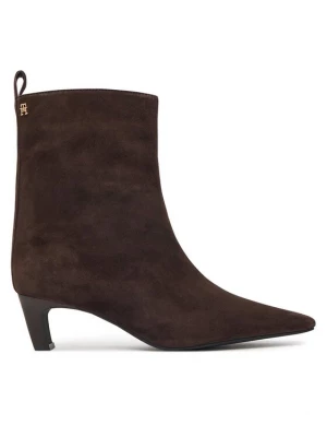 Obrázek produktu Tommy Hilfiger Polokozačky Kitten Heel Suede Ankle Boot FW0FW09670 Tmavě hnědá