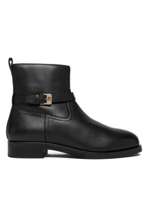 Obrázek produktu Tommy Hilfiger Polokozačky Th Buckle Riding Leather Bootie FW0FW08781 Černá