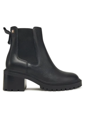 Obrázek produktu Tommy Hilfiger Polokozačky Th Leather Chelsea Cleated Heel FW0FW08774 Černá