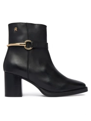 Obrázek produktu Tommy Hilfiger Polokozačky TH Stud Heel Riding Ankle Boot FW0FW09552 Černá